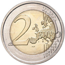 Монета 2 евро 2010 года Италия  200 лет со дня рождения Камилло Бенсо ди Кавура