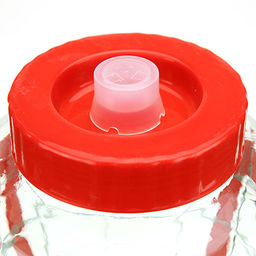 Банка стеклянная с гидрозатвором для солений, вина и брожения, 8л, д22см h29,5см, пластмассовая крышка твист-офф, опоясана лентой для переноски, д/горловины 15см (Китай) - Домашняя мода фото 4