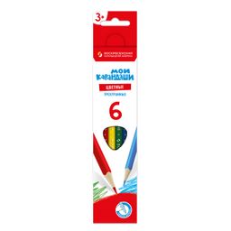 ВКФ Мои карандаши Набор цветных трехгранных карандашей MP-CP-1006 заточенный 8 х 6 цв