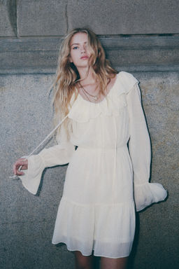 Vestido con cuello de volante - H&m фото 5