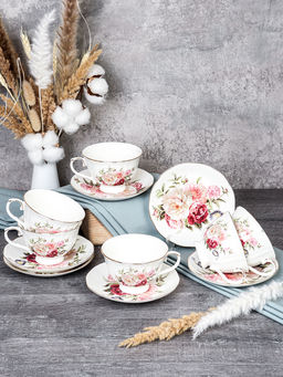 Чайный набор 12 предметов 250 мл на ножке / RS/12-FY253002 Grey /уп 8/ - Галеонтрейд фото 2