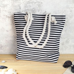 Сумка пляжная на молнии 34x32x9 см / JN002/3 /уп 1/50/черная - Галеонтрейд фото 3