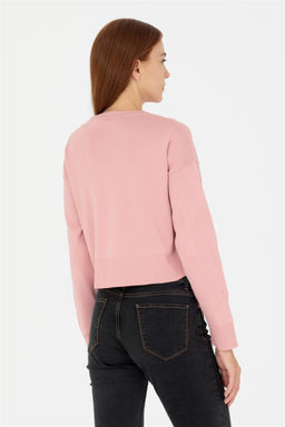 U. S. Polo Assn Женский пудровый свитер с круглым вырезом - U.s. polo assn фото 5