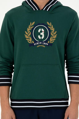 Мужской темно-зеленый свитшот Неожиданная скидка в корзине