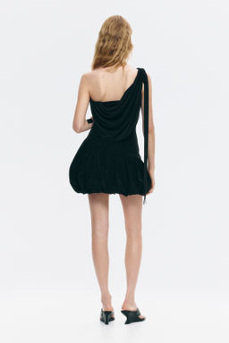 Vestido drapeado de un hombro - H&m фото 6