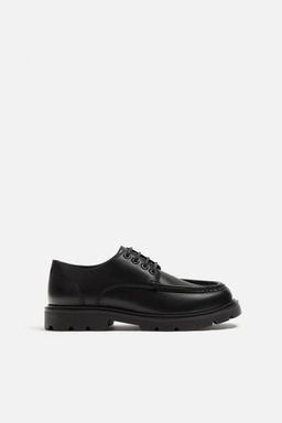 LEATHER SHOES WITH MOC TOE - Zara фото 5