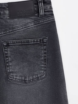 CONTE CON-496 Джинсовая юбка с необработанным краем washed black washed black
