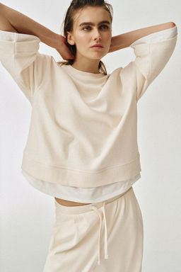 SUDADERA COMBINADA MANGA LARGA / Crudo - Zara фото 2