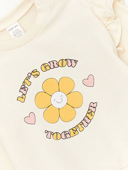 Bisiklet Yaka Bask?l? K?z Bebek Sweatshirt 2li - Waikiki фото 3