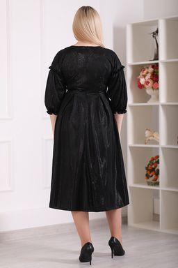 Платье с блеском нарядное черное - Almond фото 5