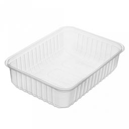Контейнер одноразовый из полипропилена 0,75л 17,9х13,2х4,8см, с крышкой, прозрачный (Россия)