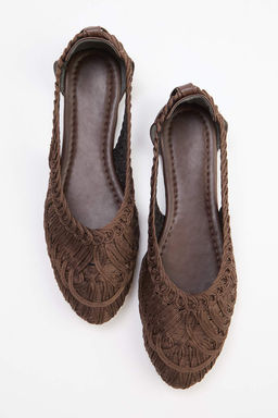 Trendyol Shoes Bej Orgu Desenli Badem Burun Kad?n Babet TAKSS25BE00027 - Trendyolmilla фото 14