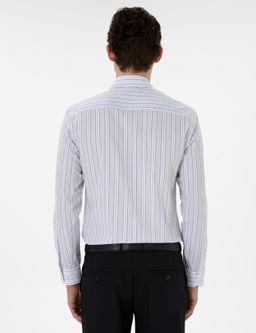 Рубашка Pierre Cardin Slim Fit синяя с длинным рукавом