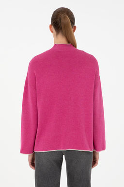Женский свитер с высоким воротником цвета фуксии Неожиданная скидка в корзине - U.s. polo assn фото 5