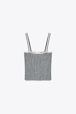 STRIPED KNIT CROP TOP - Zara фото 4