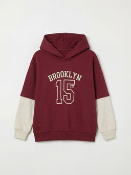 Brooklyn Bask?l? Erkek ?ocuk Kal?n Kap??onlu Sweatshirt