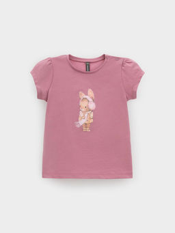 КР 302454/темно-розовый 1710 к641 фуфайка (футболка) д/дев яс