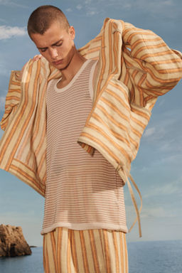 STRIPED LINEN JACKET - LIMITED EDITION - Zara фото 2