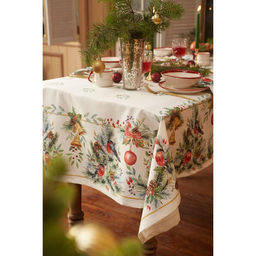 Скатерть новогодняя Этель Christmas bells, 150?1802 см с ГМВО, 100% хлопок, саржа 190 г/м?