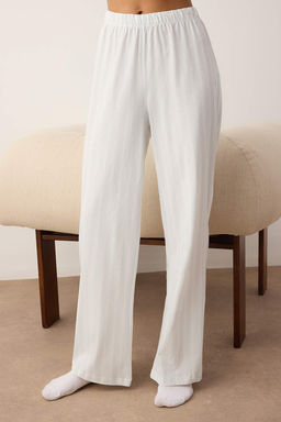 Trendyolmilla Pudra %100 Pamuklu Cizgili Biye Detayl? Orme Pijama Tak?m? THMAW21PT0614  фото 5