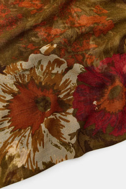 FLORAL PRINT SCARF - Zara фото 5