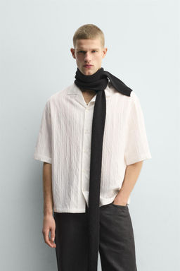 CAMISA JACQUARD RAYAS / Blanco - Zara фото 2