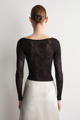 TOP DE ENCAJE FLORAL - H&m фото 7
