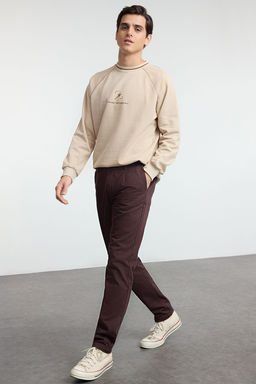 TRENDYOL MAN Vizon %100 Pamuk Pili Detayl? Beli Lastikli Chino Pantolon TMNAW25PL00010 - Trendyolmilla фото 11