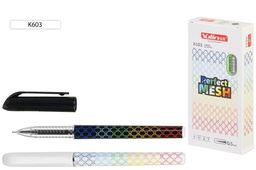 Цена за 5 шт. Ручка гелевая "Perfect MESH" черная 0.5мм (K603черн) игольчатый стержень, корпус с рисунком в ассорт.