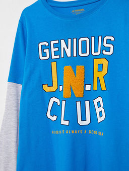 Bisiklet Yaka Bask?l? Uzun Kollu Erkek ?ocuk Pijama Tak?m? - Waikiki фото 3