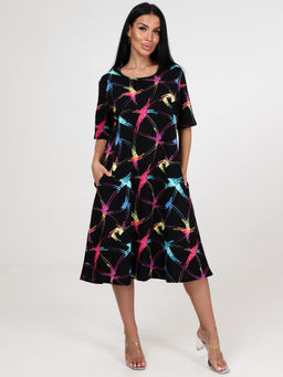 Платье-5 ПЛАТЬЕ ЖЕНСКОЕ (Черный / салют) - А-дина фото 2