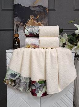 Полотенце Adora Фрезия мята (молоко) 50х90см