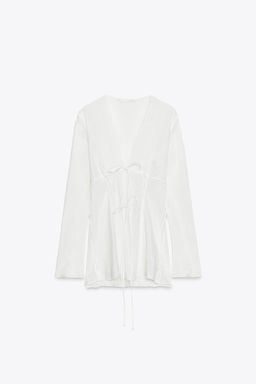 ZW COLLECTION BLOUSE WITH TIES - Zara фото 11