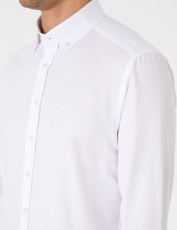 Beyaz Oxford Slim Fit Kolay _t_lenebilir G_mlek - Pierre cardin фото 7