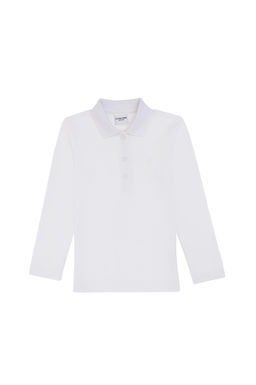 K_z _ocuk Beyaz Polo Yaka Basic Sweatshirt Sepette S_rpriz _ndirim - U.s. polo assn фото 4