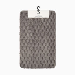 Коврик для ванной «Этель. Ромбы», 50×80 см, светло-серый