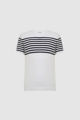 Erkek Slim Fit Bisiklet Yaka Beyaz Triko TiЕГrt - U.s. polo assn фото 7