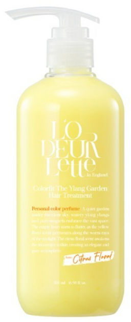LODEURLETTE IN ENGLAND COLORFIT THE YLANG GARDEN HAIR TREATMENT Парфюмированная маска для волос c ароматом иланг-иланг и мандарина 500мл