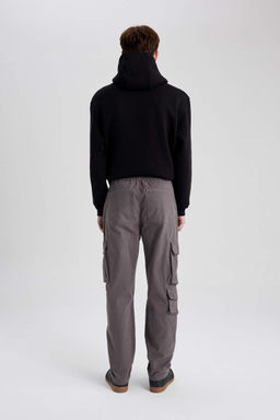 Прямые габардиновые брюки с карманами-карго и карманами Relax Fit - Defacto фото 7