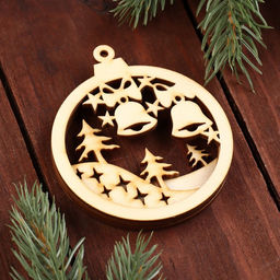 Заготовка для творчества, подвесная новогодняя ёлочная игрушка «Колокольчики», 7×8 см