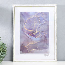 Фоторамка для фото 30×40 см Keep memories «Камея», пластик, белый, (стекло)