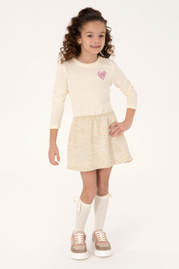 K_z _ocuk Krem Melanj Triko Elbise - U.s. polo assn фото 2