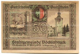 50 геллеров 1920 года Австрия Фёклабрукк(нотгельд)