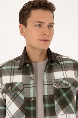 Erkek A__k Haki Uzun Kollu G_mlek - U.s. polo assn фото 2