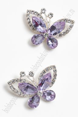 Серединка ювелирная "Бабочка" (2 шт) SF-7044, фиолетовый №02