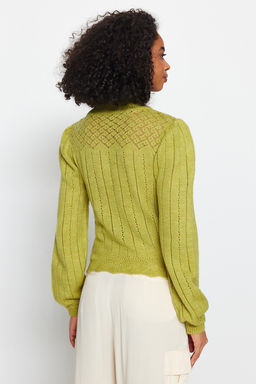 Tas Ajurlu/Delikli Dik Yaka Triko Kazak TWOAW21KZ0034 - Trendyolmilla фото 12