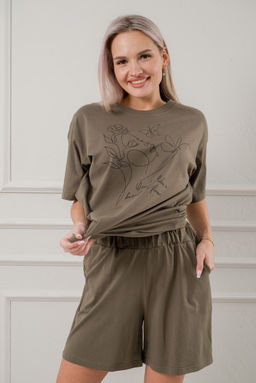 Пижама женская из кулирки Дива болотный - Амадэль фото 3