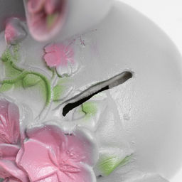 Копилка для денег Зайка с цветами, гипс, серая, 20?20?10 см - Хорошие сувениры фото 5