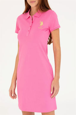 Женское розовое вязаное платье - U.s. polo assn фото 6