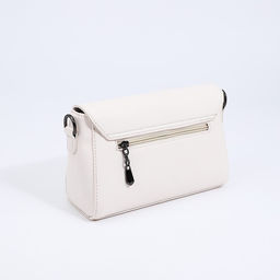 Сумка женская мессенджер на магните, 24×10×15 см, белая